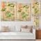 Designart - Vintage Pink Lotuses In The Pond IV - Traditional Print on Natural Pine Wood